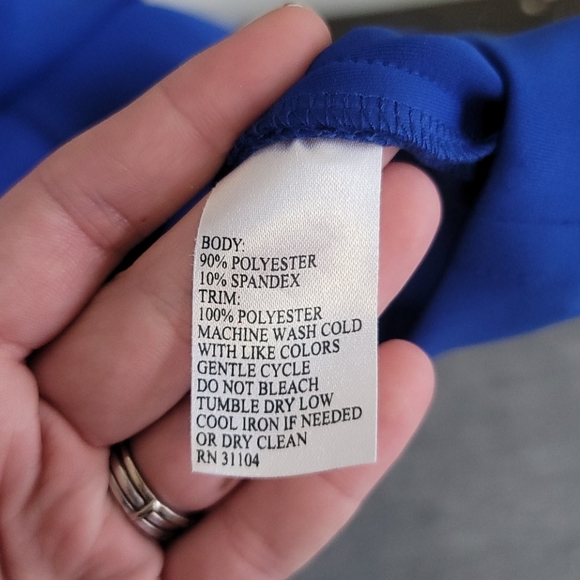 Cynthia Rowley Royal Blue Dress Size L - Picture 10 of 10